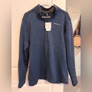 NWT Eddie Bauer Men’s Quarter Zip Sweater